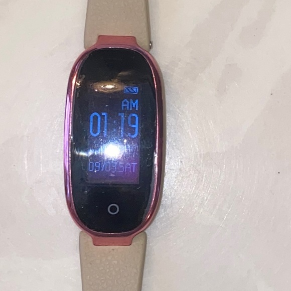 Heart Rate Detection Waterproof Smart Wristband Women's Beige - Picture 2 of 8